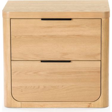 Raylie 2 Drawer Wood Nightstand In Natural