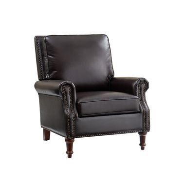 Raymond Genuine Leather Recliner In Espresso