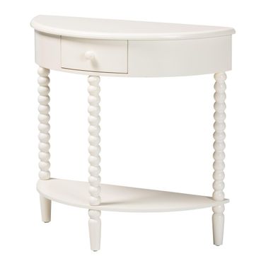 Raynera Demilune Console Table In White