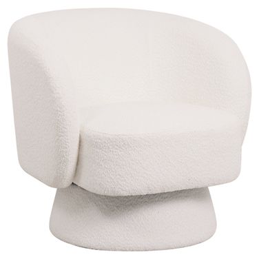 Raze Modern Accent Chair In White Boucle