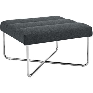 Reach Upholstered Fabric Ottoman In Gray