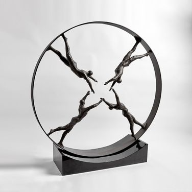 Reaching For Center Sculpture In Gray