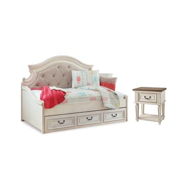 Realyn Youth Bedroom Set In Chipped White