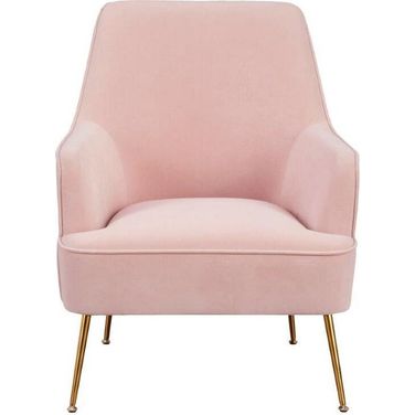 Rebecca Leisure Chair In Pink and Gold