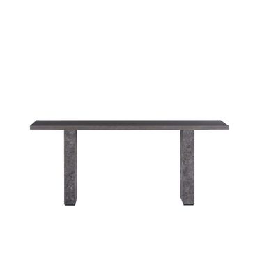 Rebel Console Table In Grey Marble and Charcoal Grey