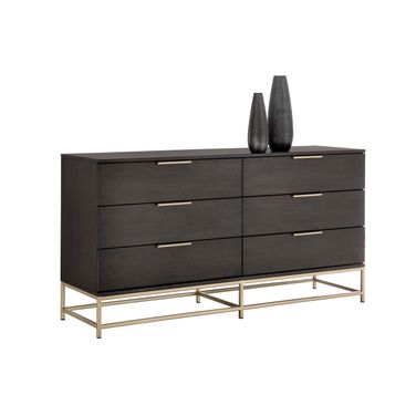 Rebel Small Dresser In Gold and Charcoal Grey