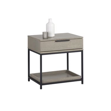 Rebel Small Nightstand In Black and Taupe