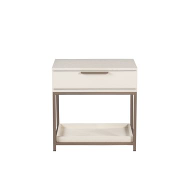 Rebel Small Nightstand In Champagne Gold and Cream