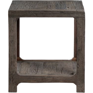 Reclaimed Wood Square Accent/End Table In Brown