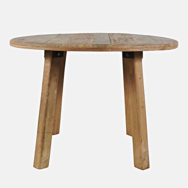 Reclamation 42 Inch Round Dining Table In Rustic Brown
