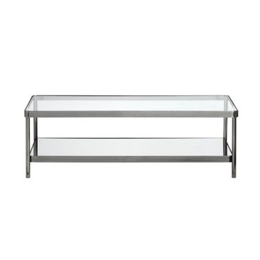 Rectangle Cocktail/Coffee Table In Clear and Gray