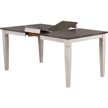 Rectangle Loft Dining Table In Ash and Stormy White
