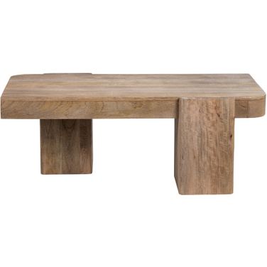 Rectangle Solid Wood Cocktail/Coffee Table In Brown