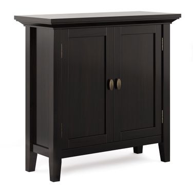Redmond Solid Wood Low Storage Cabinet In Hickory Brown