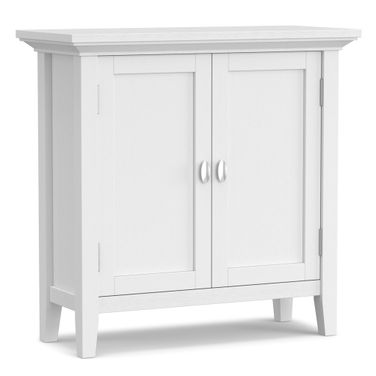 Redmond Solid Wood Low Storage Cabinet In White