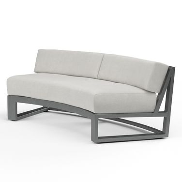 Redondo Curved Sofa in Cast Silver