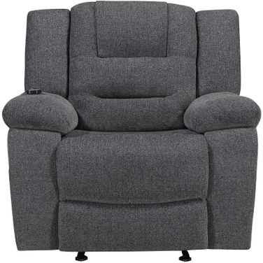 Redondo Glider Recliner with Heat and Massage In Gray