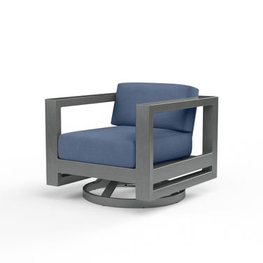 Redondo Swivel Club in Spectrum Indigo