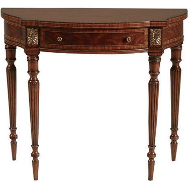 Reed Console Table In Mahogany