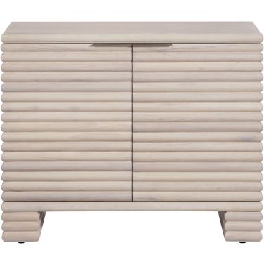 Reeded 2 Door Cabinet In Cream