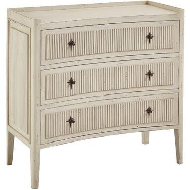 Reeded Chest of Drawers In Whitewash