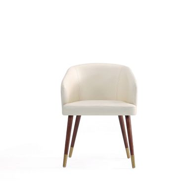 Reeva Dining Chair In Walnut and Cream