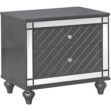 Refino Night Stand In Gunmetal