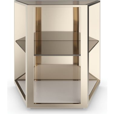 Refraction End Table In Gold