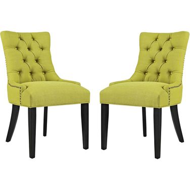 Regent Wheat Grass Dining Side Chair Fabric Set of 2 EEI-2743-WHE-SET