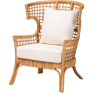 Regina Rattan Arm Chair In Light Honey