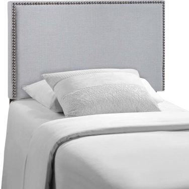 Region Sky Gray Nailhead Twin Upholstered Headboard