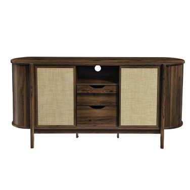 Reid 63 Inch Curved Sideboard In Walnut