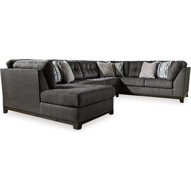 Reidshire 3-Piece Sectional with LAF Chaise In Steel