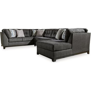 Reidshire 3-Piece Sectional with RAF Chaise In Steel