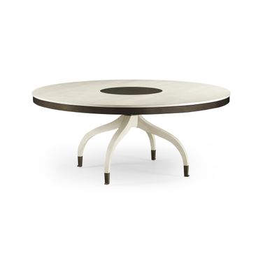 Reimagined Lodestone Round Dining Table In White Oak