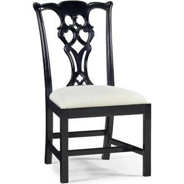 Reimagined Spark Chippendale Side Chair In Black