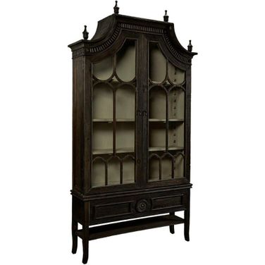 Reims Cathedral Black Arched Cabinet