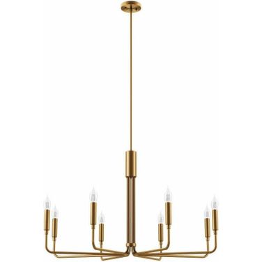 Rekindle Brass 8-Light Chandelier