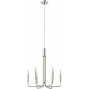 Rekindle Polished Nickel 6-Light Chandelier