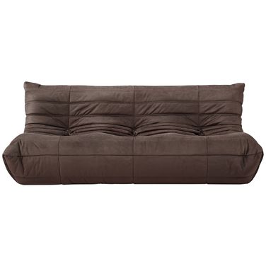 Relax 77.75 Inch Velvet Upholstered Sofa In Brown