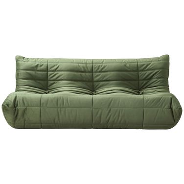 Relax 77.75 Inch Velvet Upholstered Sofa In Green