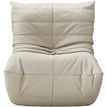 Relax Vegan Leather Upholstered Chair In Cream