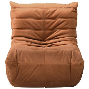 Relax Velvet Upholstered Chair In Cognac