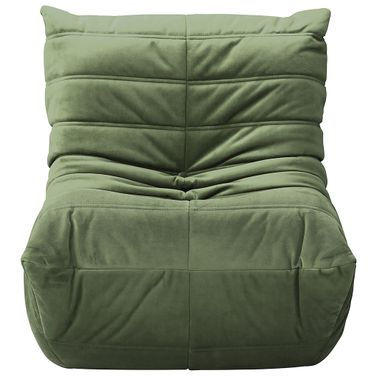 Relax Velvet Upholstered Chair In Green