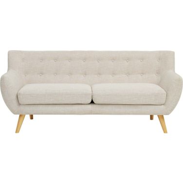 Remark Beige Upholstered Fabric Sofa