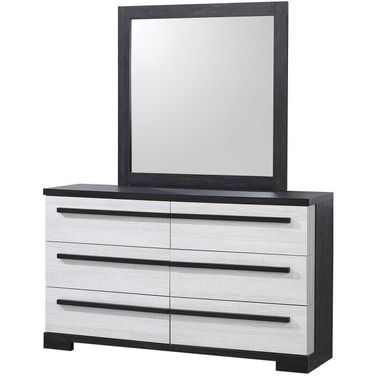 Remington Dresser Mirror In Chalk and Ebony