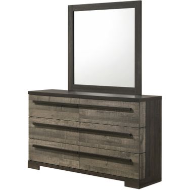 Remington Dresser Mirror In Gray and Ebony