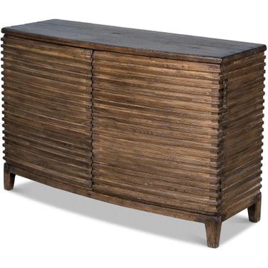 Remington Tan Ribbed Accent Cabinet