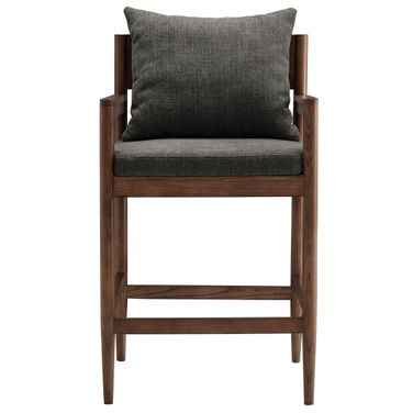 Remington Wood Counter Stool In Charcoal