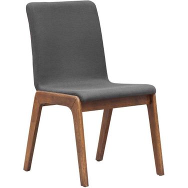 Remix Dining Chair Set of 2 In Grey Fabric